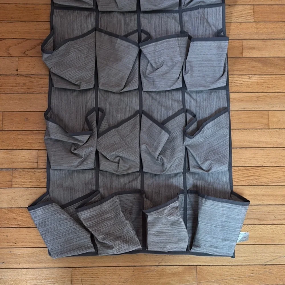Gray Panel Shoe or Item Holder.  Holds 24 Pairs of Shoes!   H 62” W 21”
